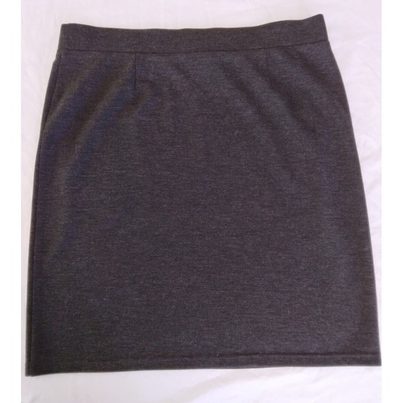 J. JILL Charcoal Gray PENCIL SKIRT Stretch Pull-On Womens Size Medium - Picture 7 of 8